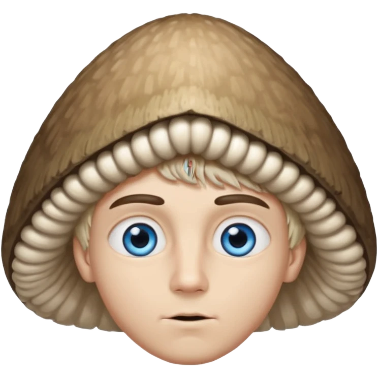 make a white American boy with blue eyes long eyelashes huge huge head in the shape of a triangle and mushroom hair a bit of a unibrow wanna be fluffy hair but is straight and tiny Bodie emoji