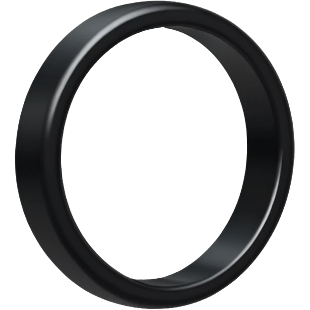 iOS emoji, minimal dark fantasy ring, black metal, flat emoji