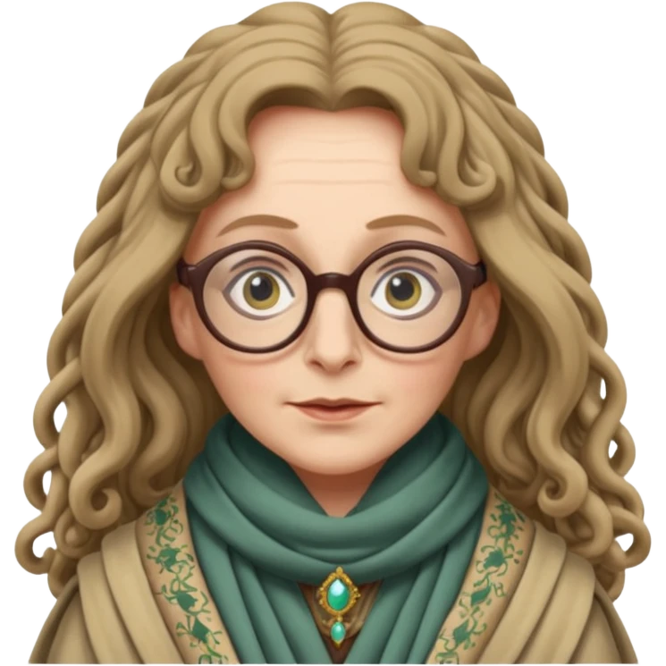 Professor Sybill Trelawney wearing glasses emoji