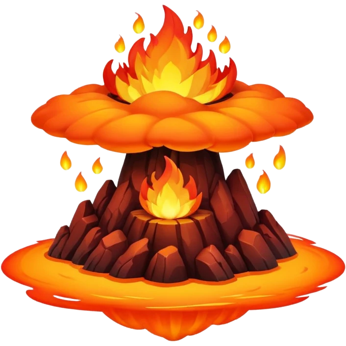 fire flying island emoji