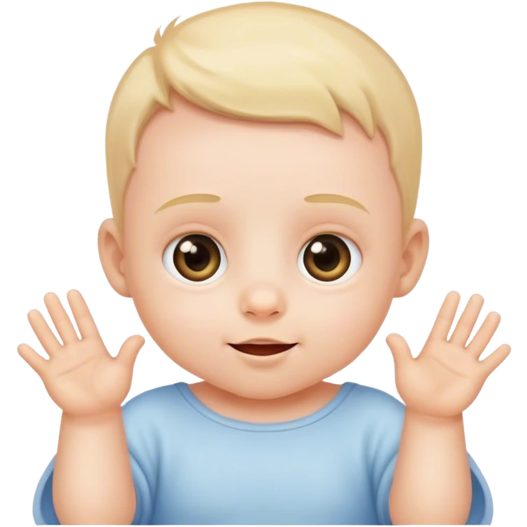 say hello male baby  emoji