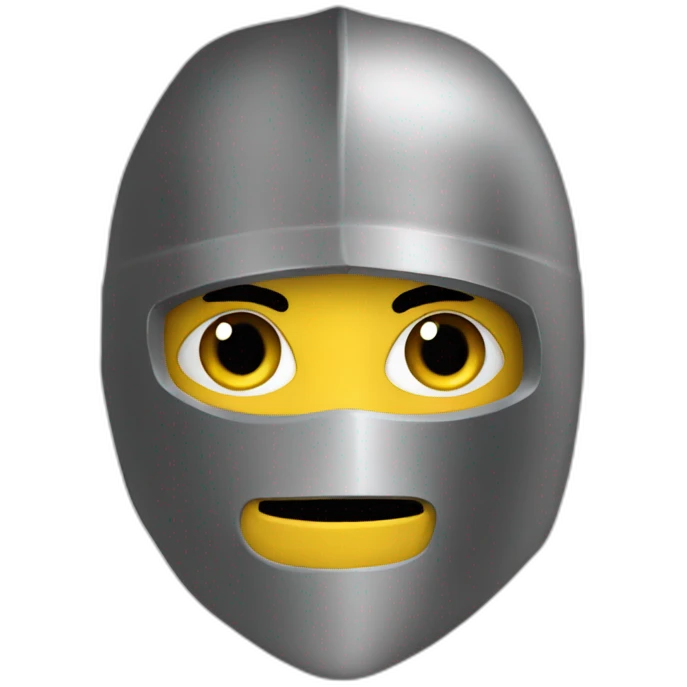 medieval saboteur wearing mask emoji