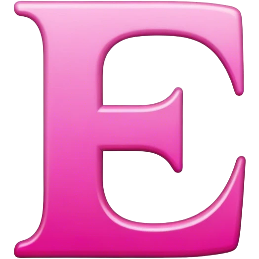 Pink letter E emoji