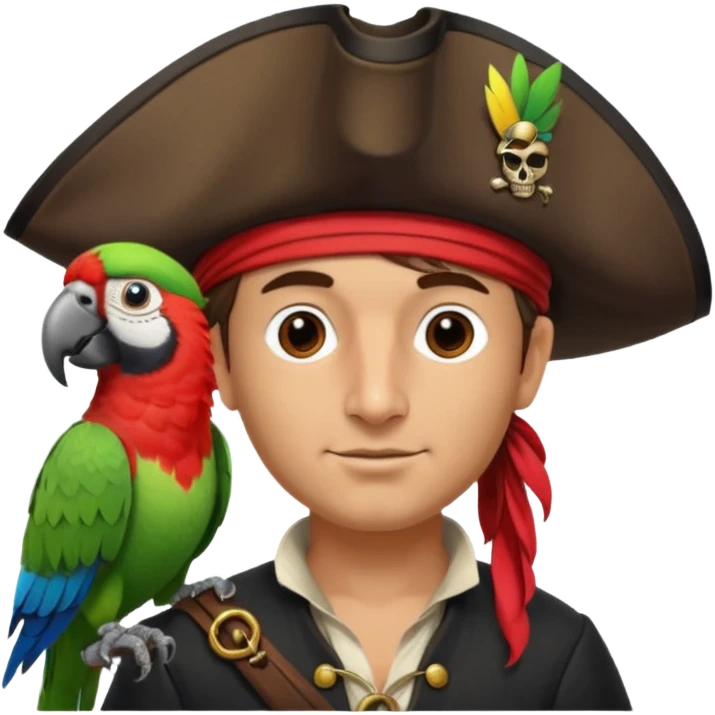 pirate and parrot emoji