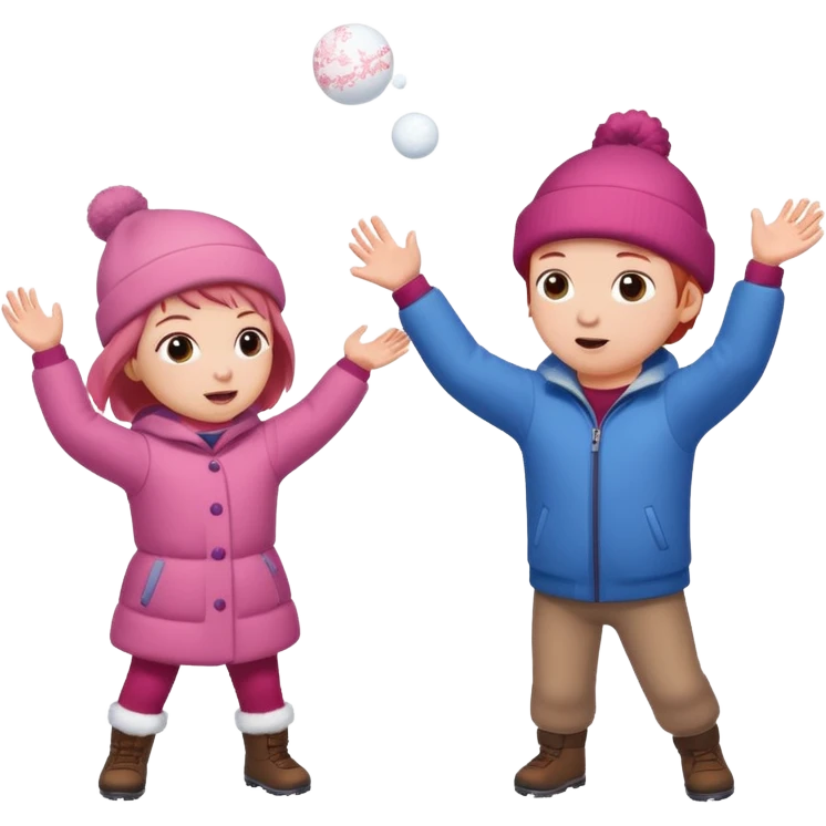 snowball fight pair emoji
