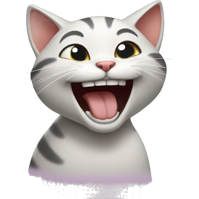 Funny cat laughing emoji