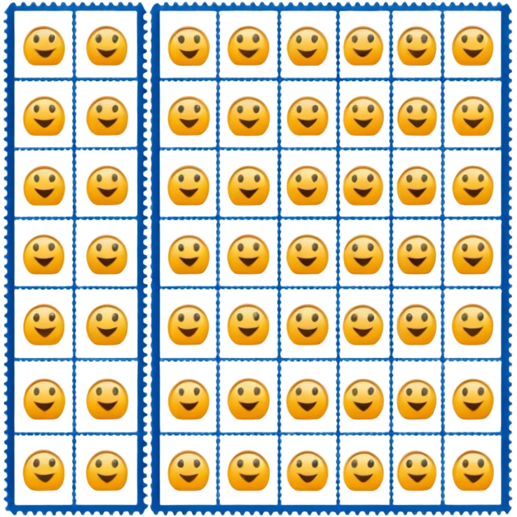 postage stamp sheet in postal service  emoji