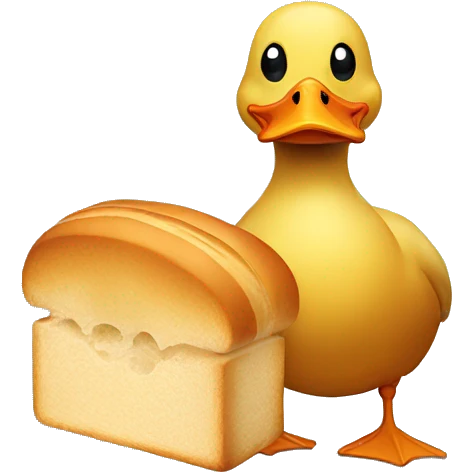 Duck with bread emoji
