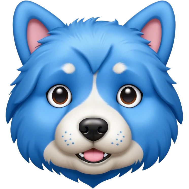 파란색 강아지 emoji