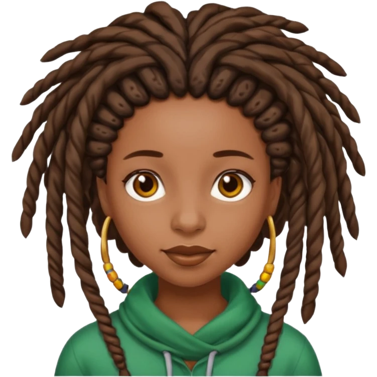 Black girl with locs emoji