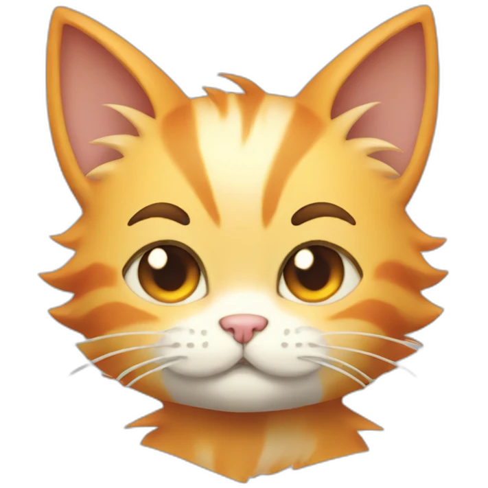 cute cat with the hair of goku goku-cat emoji