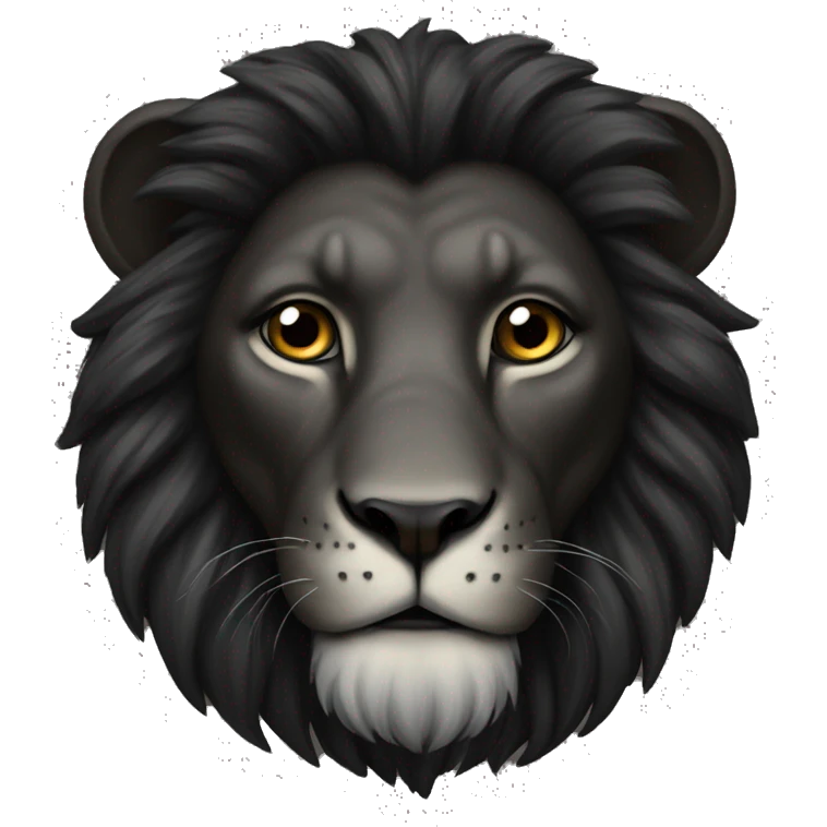 black lion  emoji