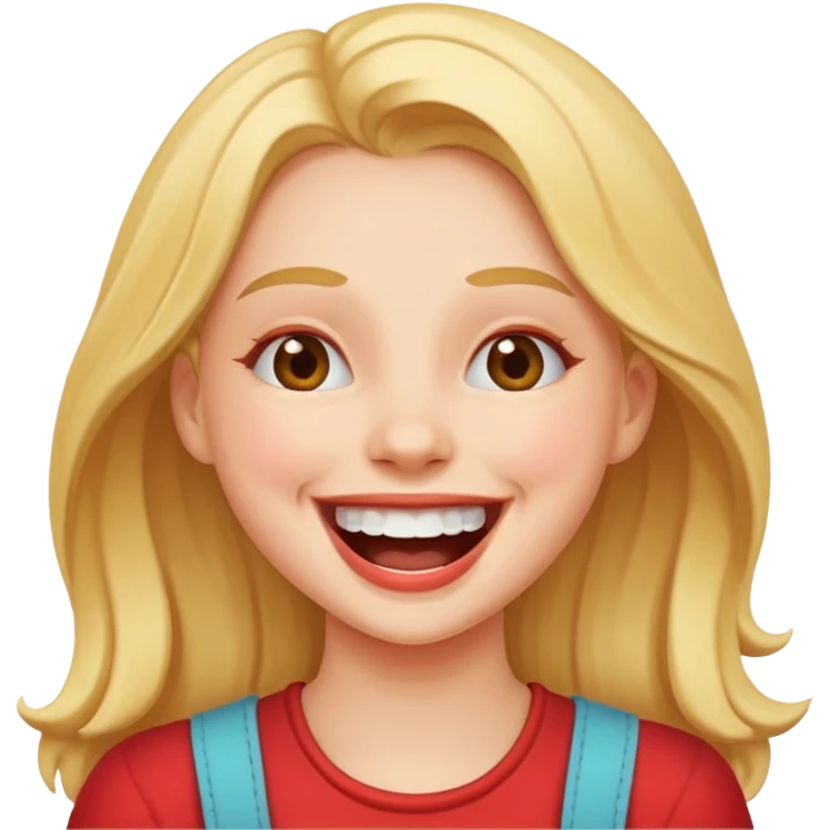 девушка смеется emoji