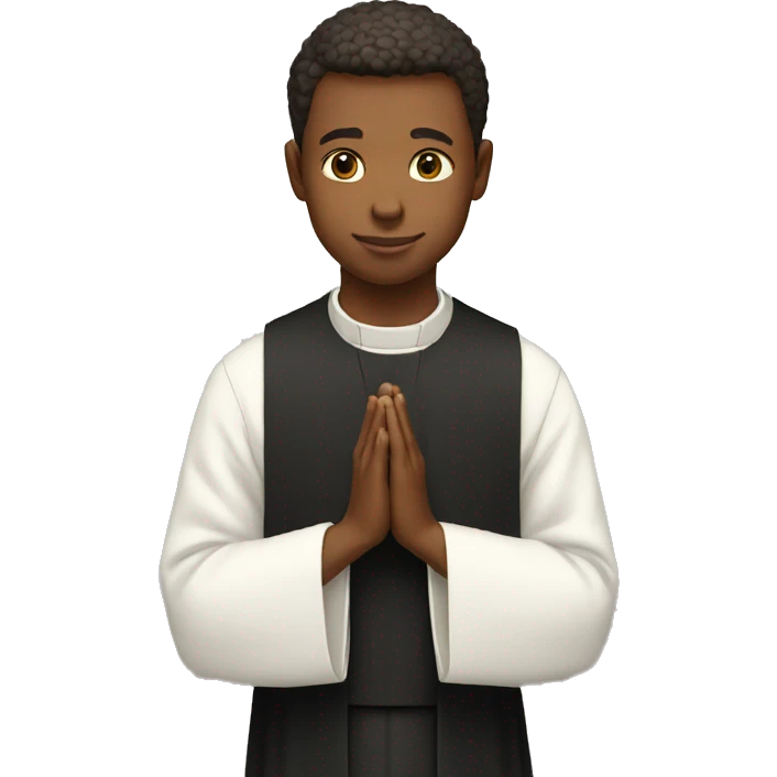 Young Priest in prayer emoji
