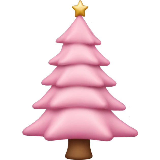 pastel pink christmas tree emoji