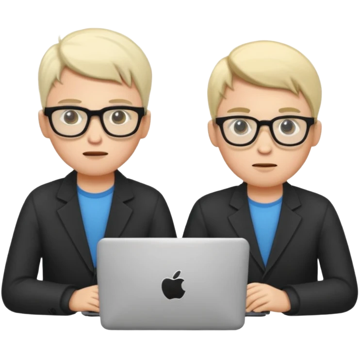 Group of 4 vibe coders, all male and white skinned  emoji