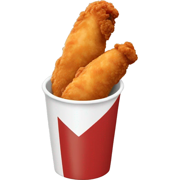 Canes chicken tenders and sauce cup emoji