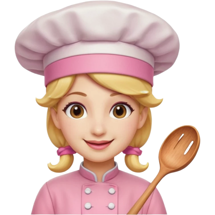 Pink chef hat princess peach emoji