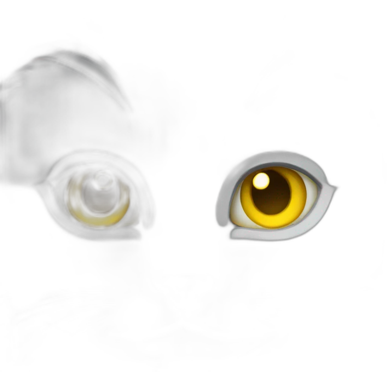 grey cat with yellow eyes emoji