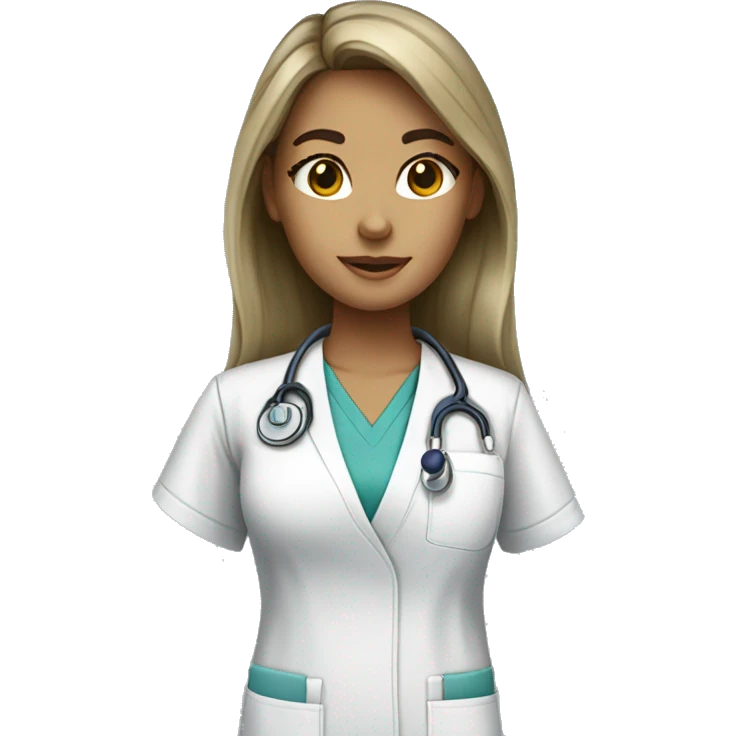 Radiologic technologist girl wearing scrubs emoji