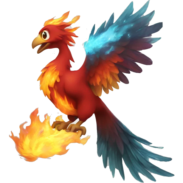 pheonix with fire aura emoji
