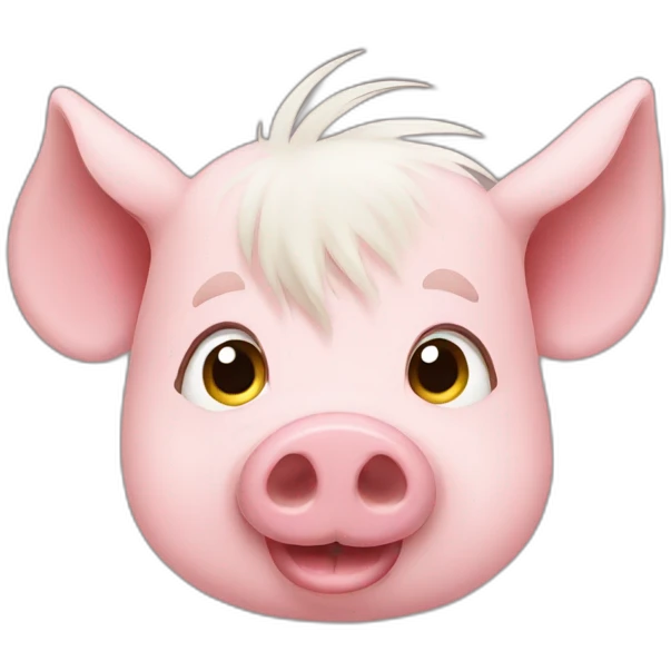 pig with hair emoji