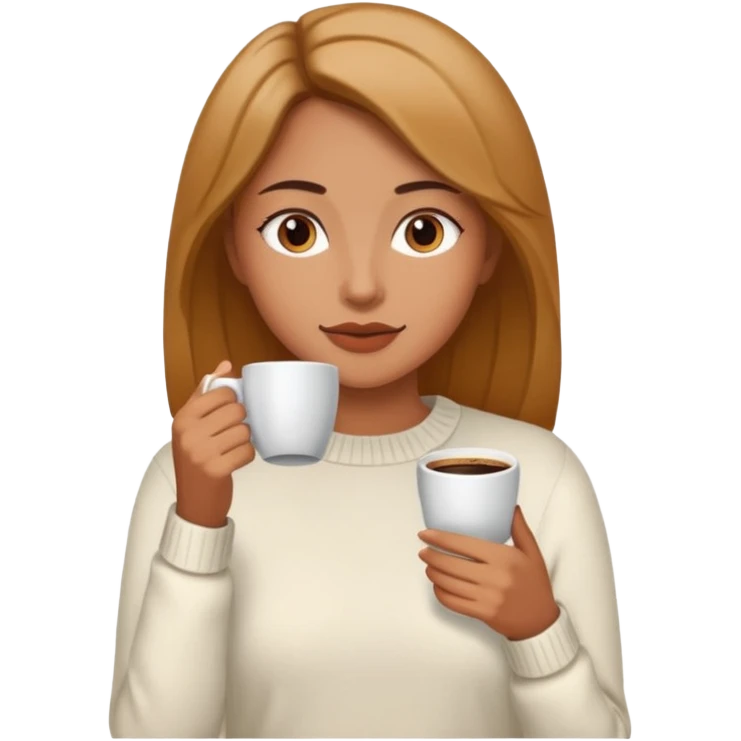 woman drinking coffee emoji