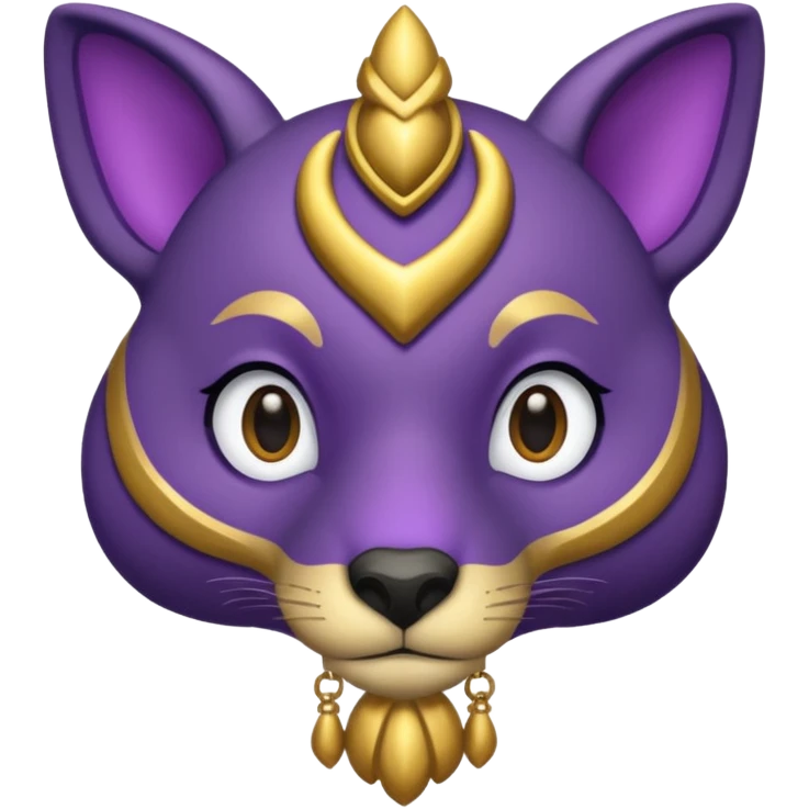 The sha animal that represents the god Sutekh/Set in ancient egyptian mythology, themed purple and gold, but male anthropomorphic emoji