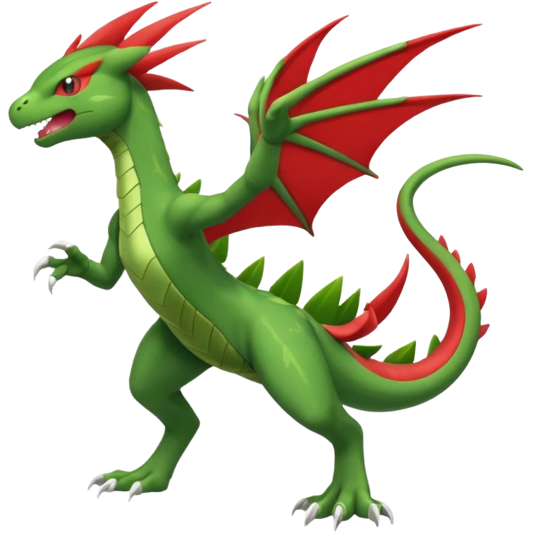 Sceptile-Peppercat-Koraidon-Flygon-fusion, full body emoji
