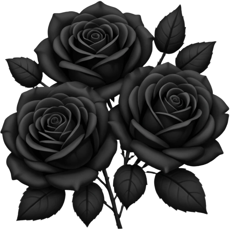 Black roses emoji