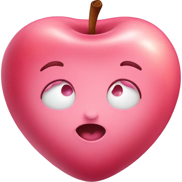 Baby Pink apple heart emoji