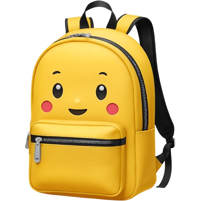 a yellow kid Backpack with zip emoji
