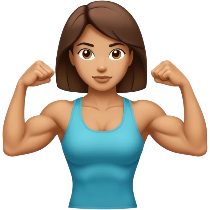average women show biceps emoji