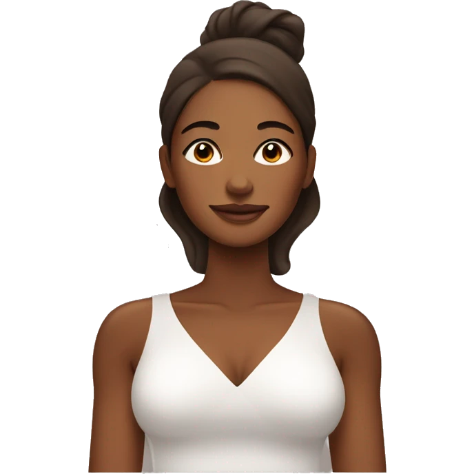 Brown skin woman doing skincare  emoji