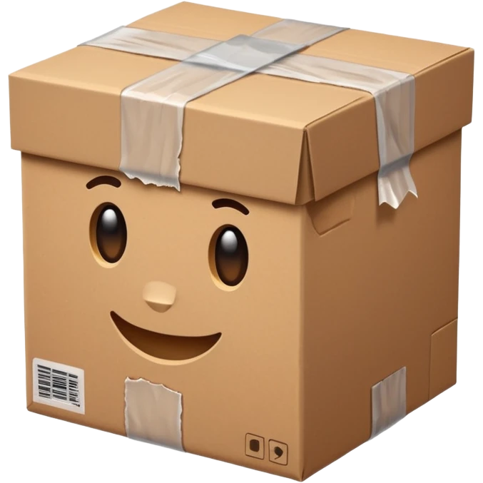 Generate a realistic emoji of a package being extremly destroyed  emoji