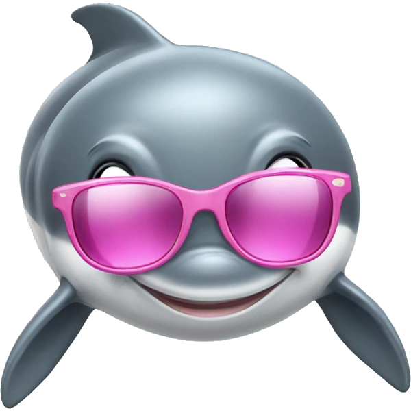 dolphin with pink sunglasses emoji