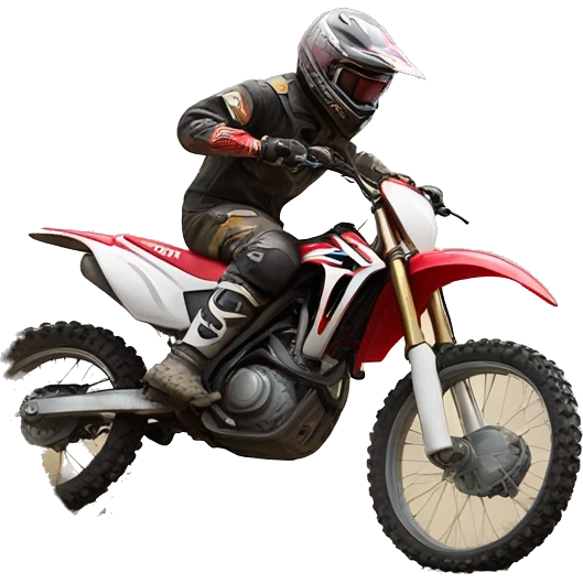 Honda dirt bike burnout in mud emoji