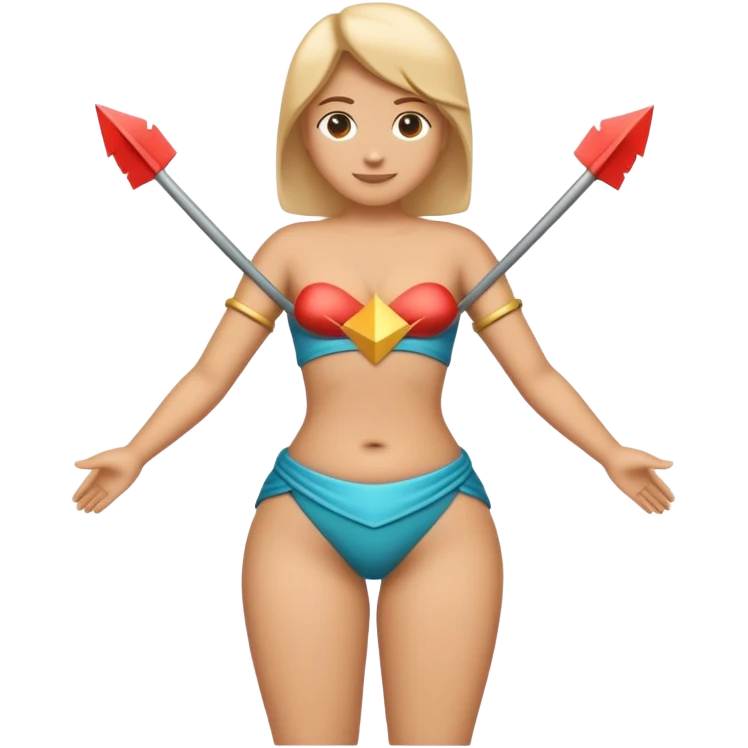 An emoji of a human waist with arrows pointing towards it. The waist is slightly curved, and the arrows emphasize the area, symbolizing body shape, weight, or core strength. Simple, clean, and cartoon-style design emoji