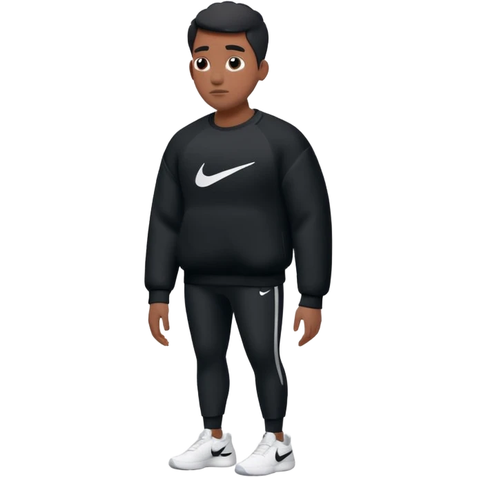 un emoji (qui ressemble à un vrai emoji téléphone)de quelqu'un qui tombe (homme noir pull Nike)il a des airpods.Il tombe vers l'avant  emoji
