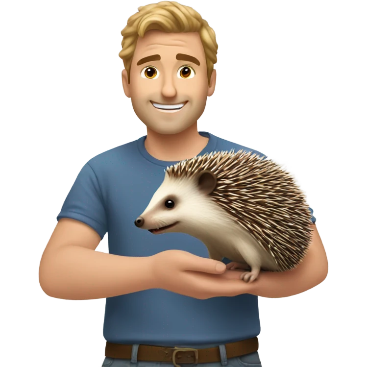 A a guy that’s touching a hedgehog emoji