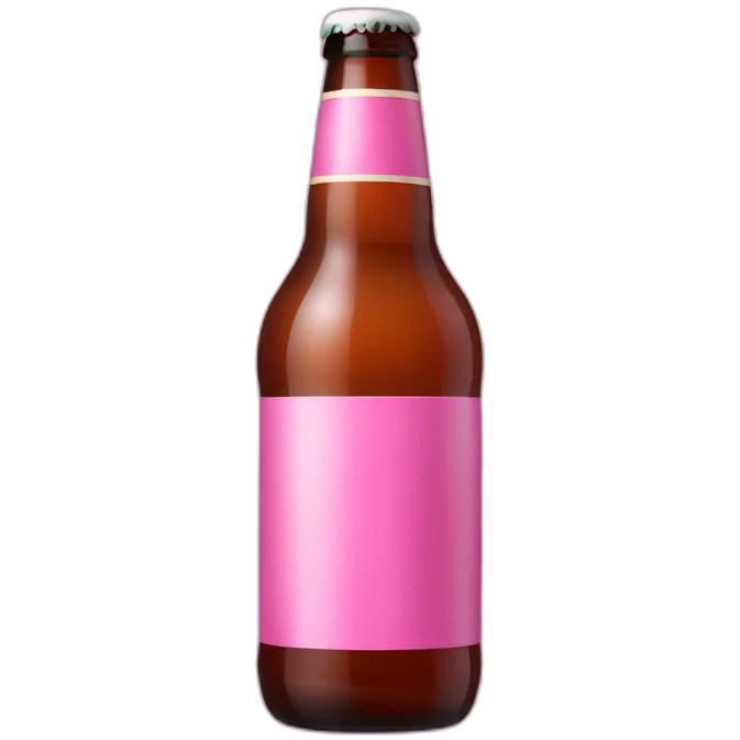 Pink Bottle beer emoji