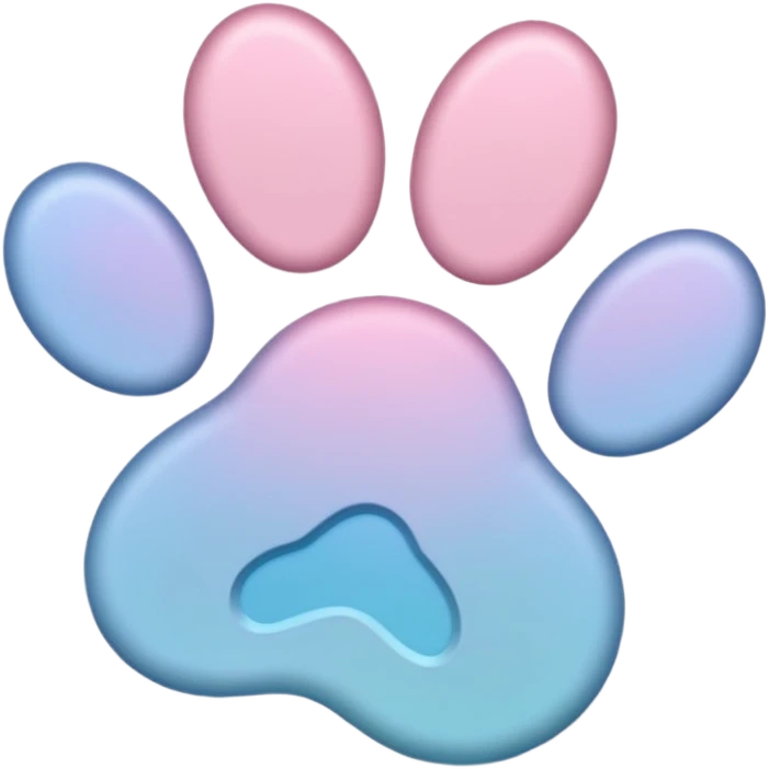 a pastel pawprint emoji
