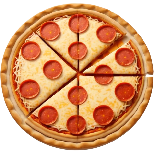 a pie chart sitting on top of a pizza  which has no other toppings emoji