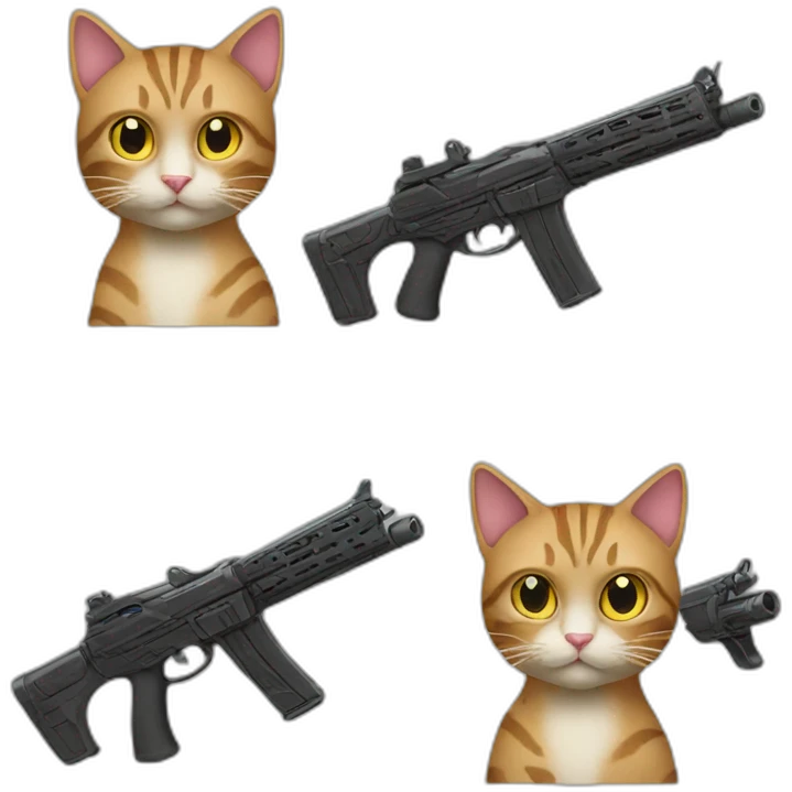 cat and gun emoji