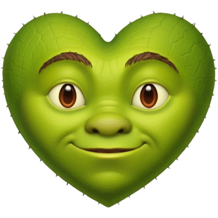 heart emoji but shrek style emoji