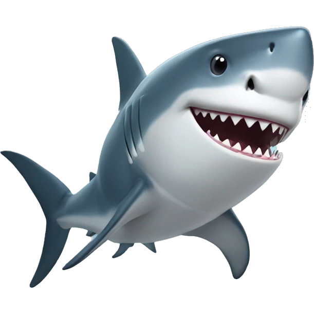 Shark with a top happy  emoji