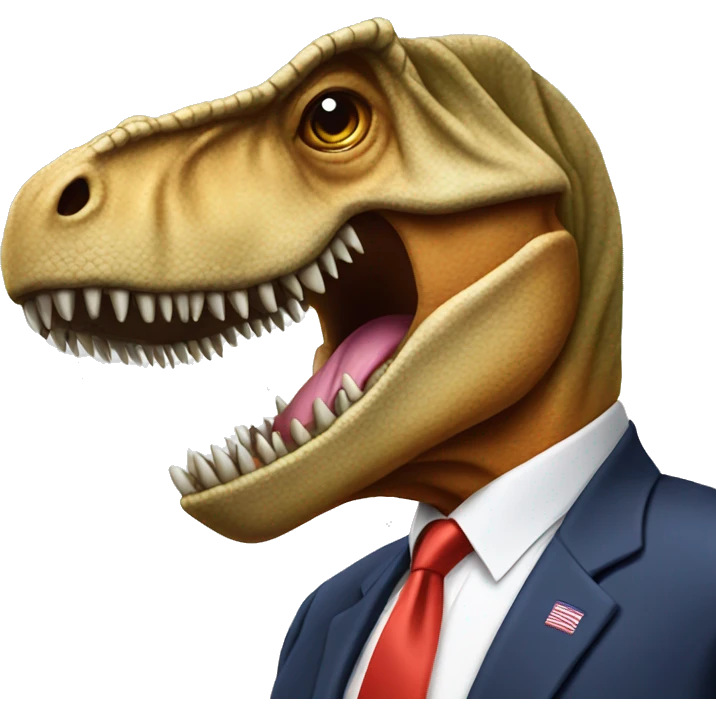 Donald Trump turned into a T-Rex emoji