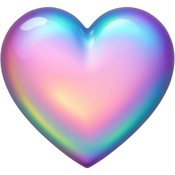 heart with a subtle opalescent effect emoji