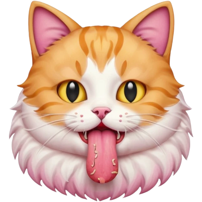 cat eating meet emoji