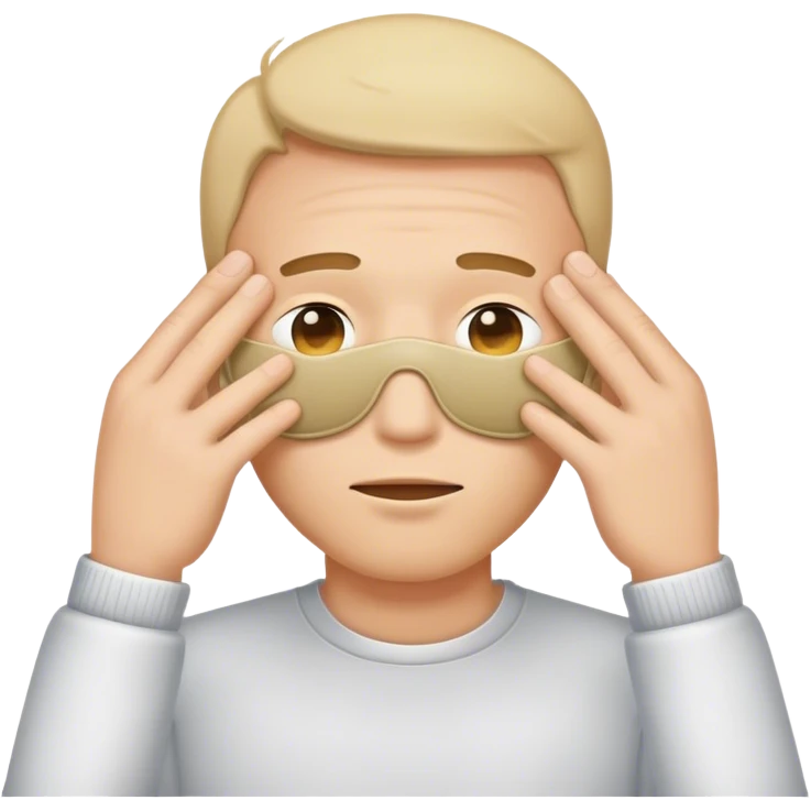 Shy man covering his eyes  emoji